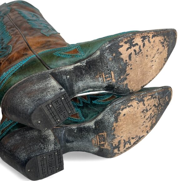 Corral Leather Western Cowgirl Snip Toe Tall Boots Women's 8 M - Picture 16 of 16